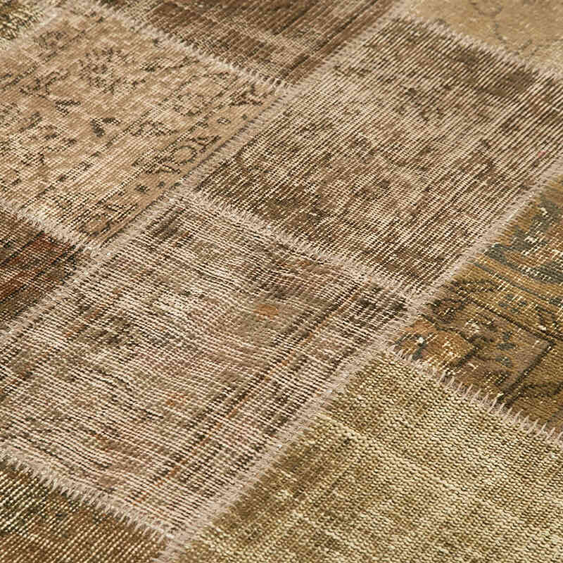Patchwork Hand-Knotted Turkish Rug - 4' 8" x 6' 9" (56" x 81") - K0064269