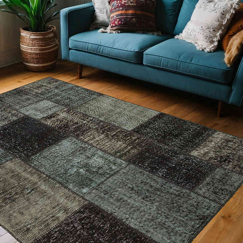 Patchwork El Dokuma Halı - 145 cm x 201 cm - K0064270