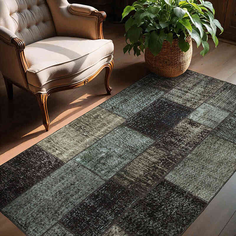 Patchwork El Dokuma Halı - 145 cm x 201 cm - K0064270