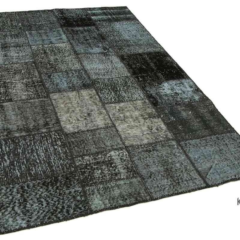 Patchwork Hand-Knotted Turkish Rug - 4' 5" x 6' 8" (53" x 80") - K0064274