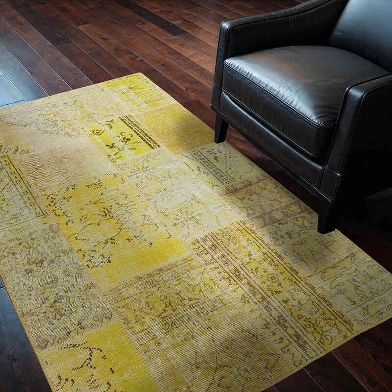 Patchwork El Dokuma Halı - 123 cm x 176 cm - K0064288