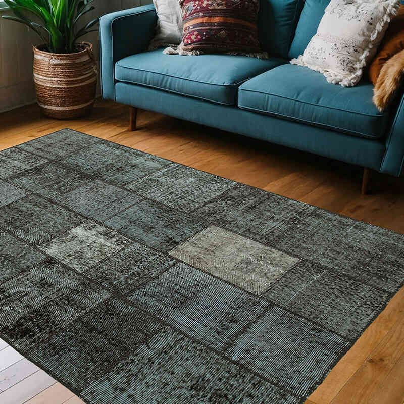 Patchwork El Dokuma Halı - 134 cm x 204 cm - K0064290