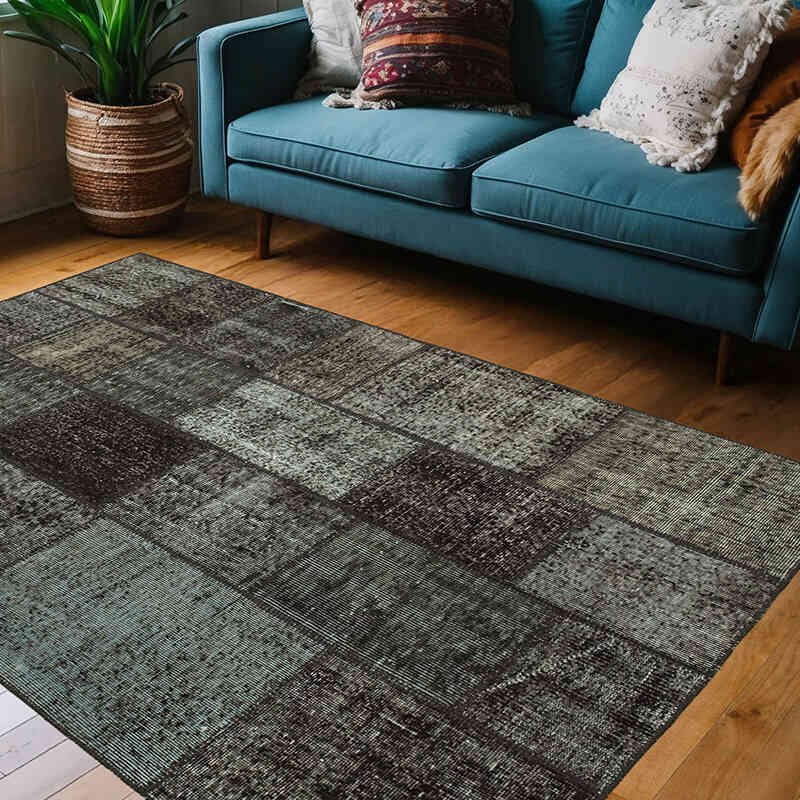 Patchwork El Dokuma Halı - 135 cm x 201 cm - K0064291