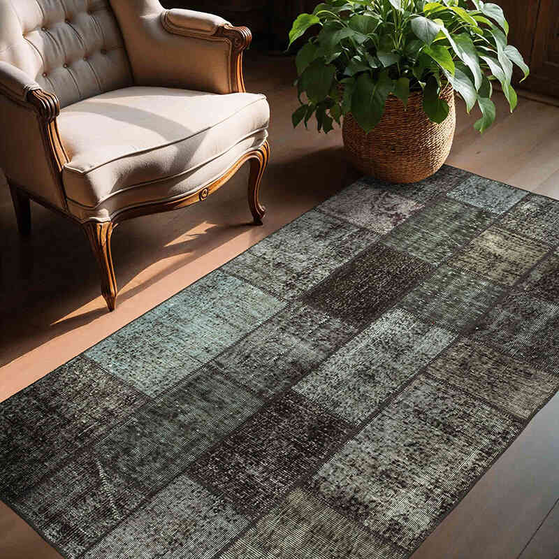 Patchwork El Dokuma Halı - 135 cm x 201 cm - K0064291