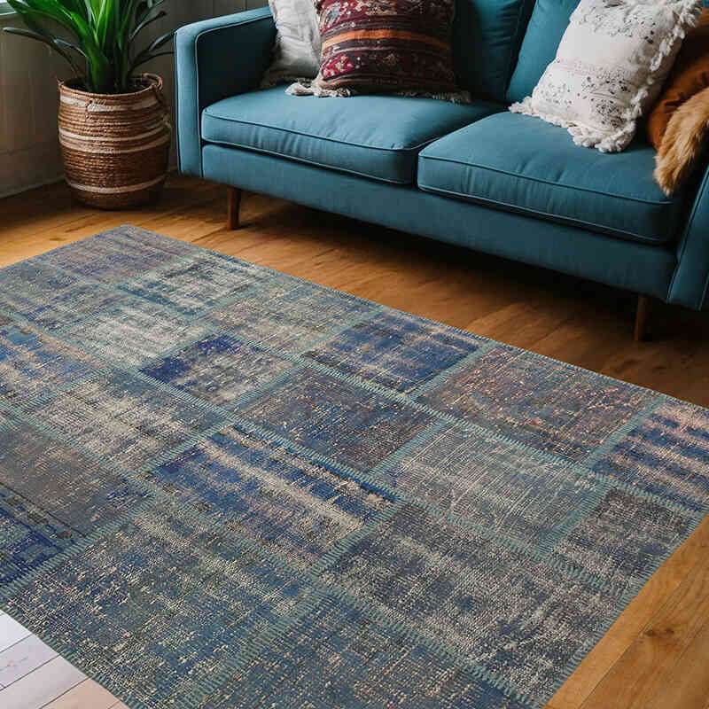 Alfombra Turca de Retazos - 141 cm x 205 cm - K0064293