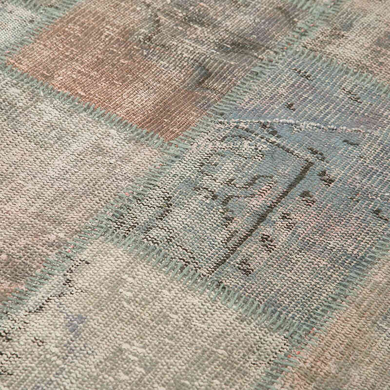 Patchwork Hand-Knotted Turkish Rug - 4' 6" x 6' 8" (54" x 80") - K0064296