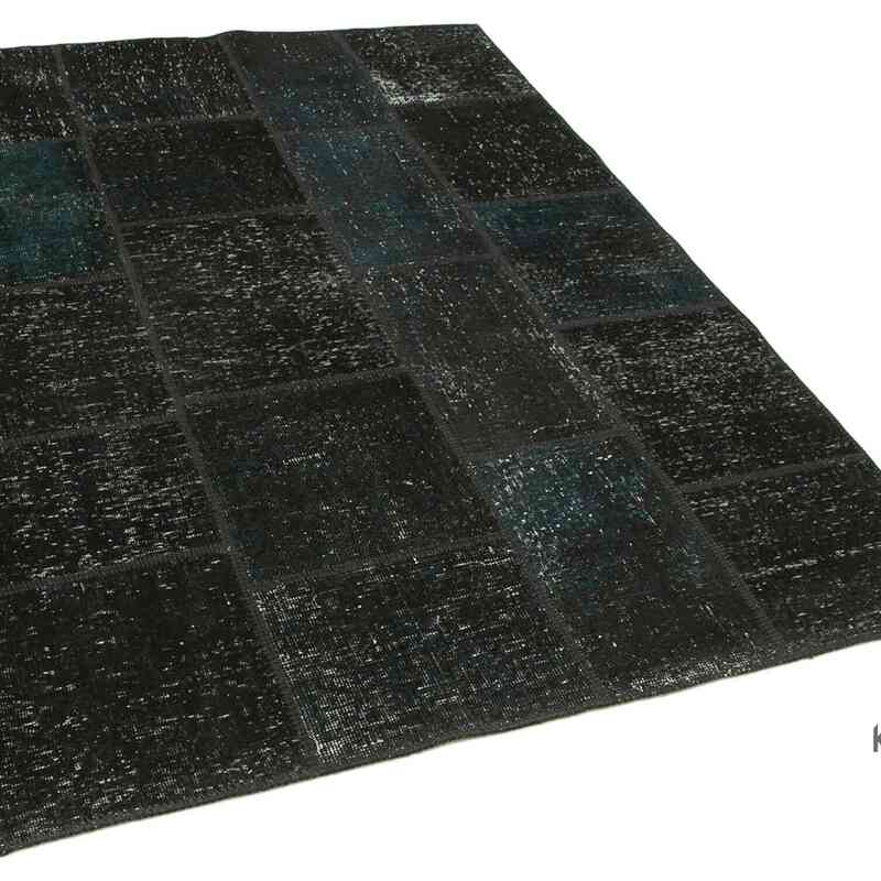 Patchwork Hand-Knotted Turkish Rug - 4' 9" x 6' 10" (57" x 82") - K0064305