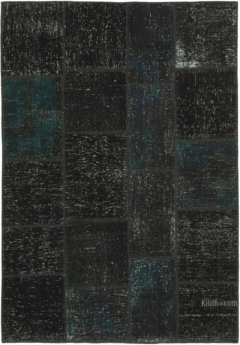 Patchwork Hand-Knotted Turkish Rug - 4' 9" x 6' 10" (57" x 82") - K0064305