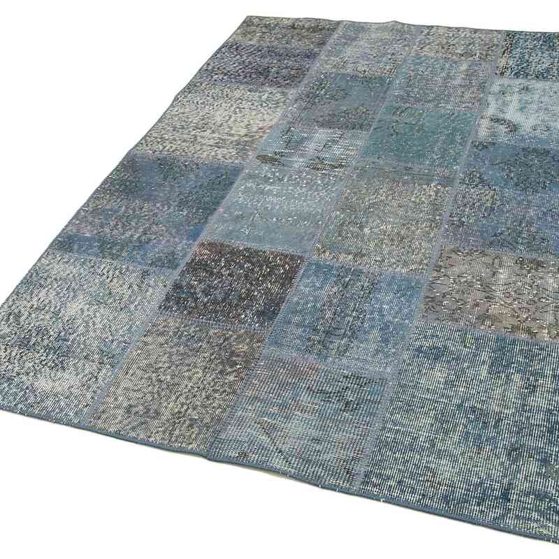 Patchwork Hand-Knotted Turkish Rug - 4' 5" x 6' 7" (53" x 79") - K0064306
