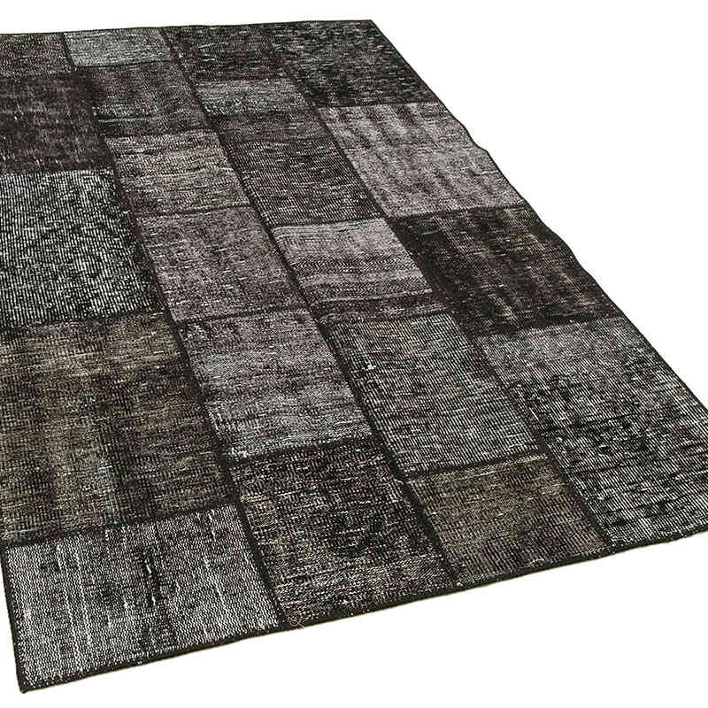 Patchwork Hand-Knotted Turkish Rug - 4' 5" x 6' 9" (53" x 81") - K0064307