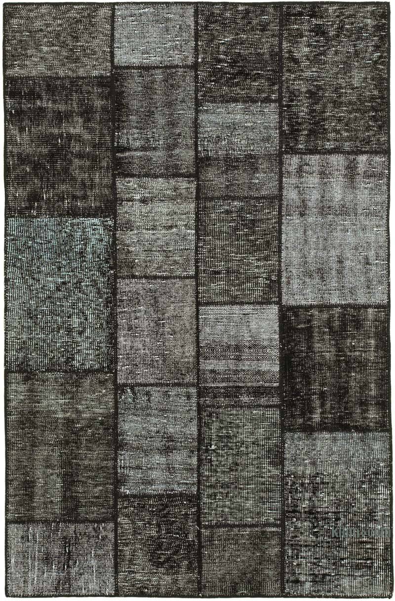 Patchwork Hand-Knotted Turkish Rug - 4' 5" x 6' 9" (53" x 81") - K0064307