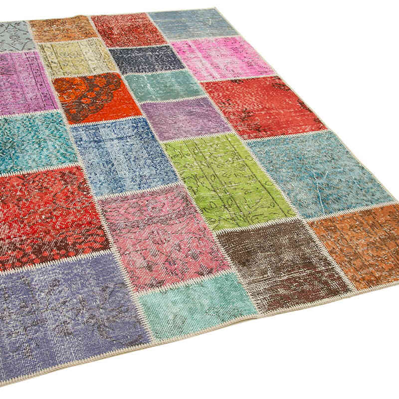 Patchwork El Dokuma Halı - 146 cm x 205 cm - K0064309