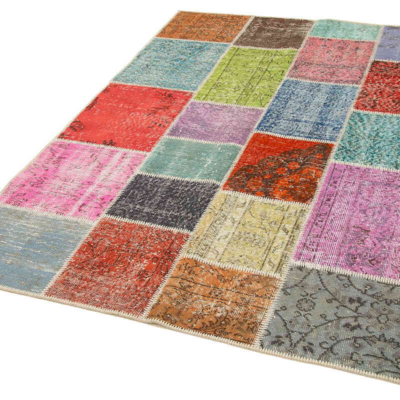 Patchwork El Dokuma Halı - 146 cm x 205 cm - K0064309