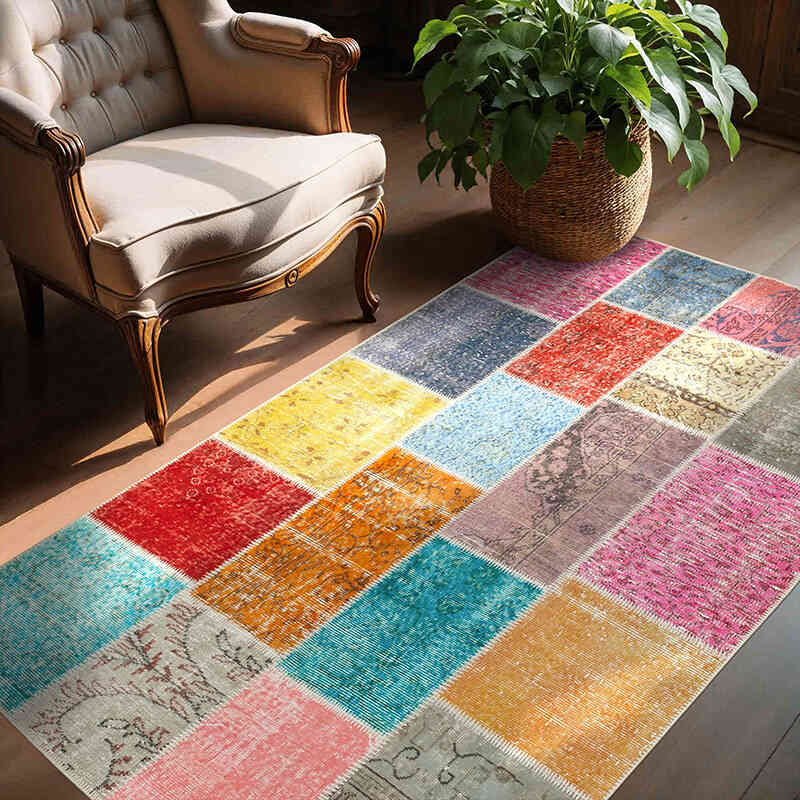 Alfombra Turca de Retazos - 145 cm x 204 cm - K0064312