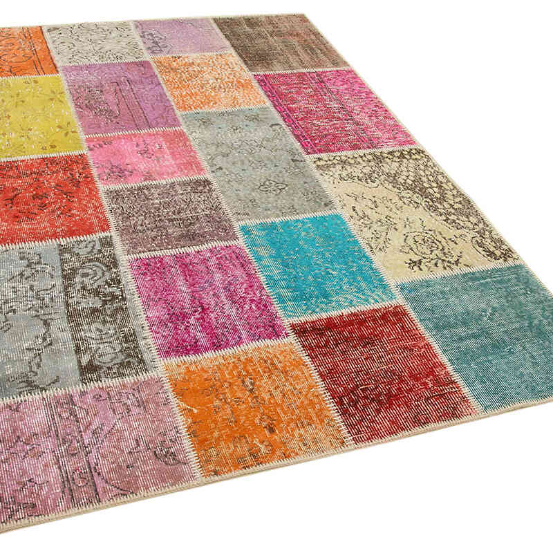 Patchwork El Dokuma Halı - 145 cm x 206 cm - K0064313