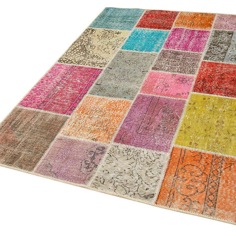 Patchwork El Dokuma Halı - 145 cm x 206 cm - K0064313