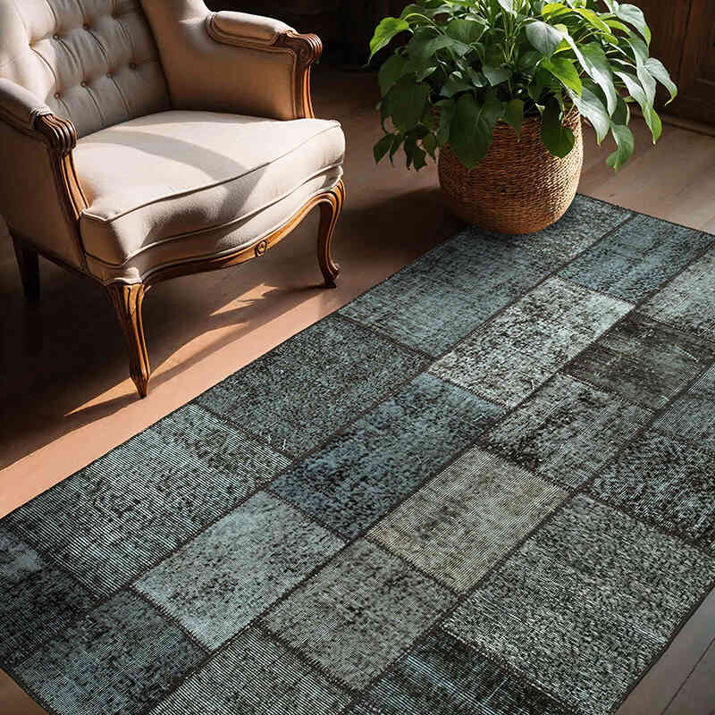 Patchwork El Dokuma Halı - 134 cm x 206 cm - K0064317