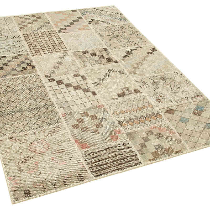 Patchwork El Dokuma Halı - 134 cm x 181 cm - K0064323