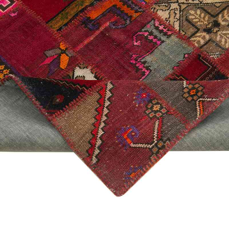 Patchwork Hand-Knotted Turkish Rug - 4' 10" x 6' 10" (58" x 82") - K0064339