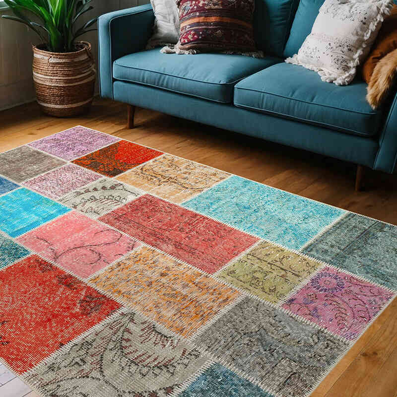 Alfombra Turca de Retazos - 145 cm x 205 cm - K0064340
