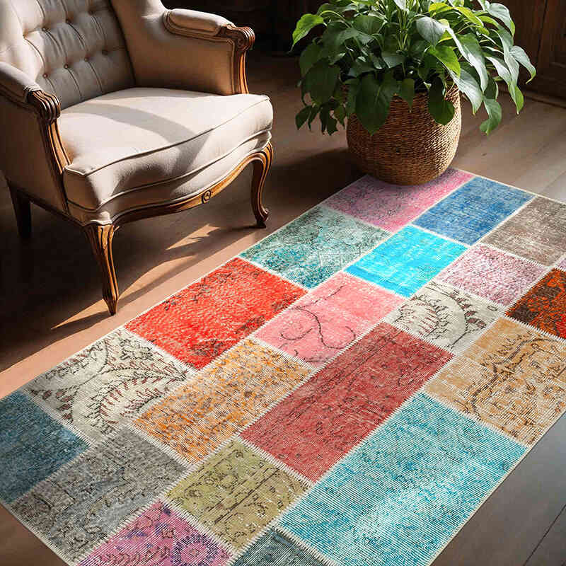 Alfombra Turca de Retazos - 145 cm x 205 cm - K0064340