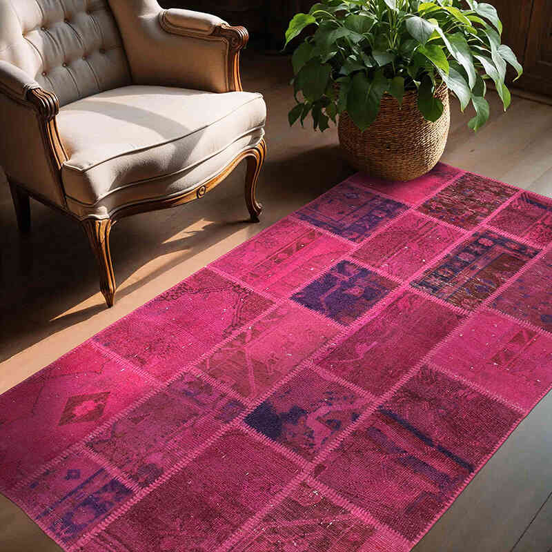 Patchwork El Dokuma Halı - 140 cm x 205 cm - K0064344