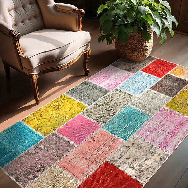 Alfombra Turca de Retazos - 144 cm x 205 cm - K0064359