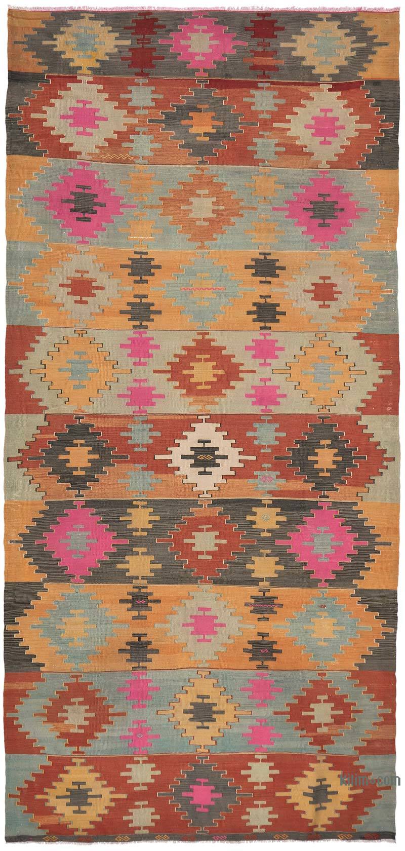 Vintage Sivas Kilim Rug - 5' 9" x 12' 3" (69" x 147") - K0064366