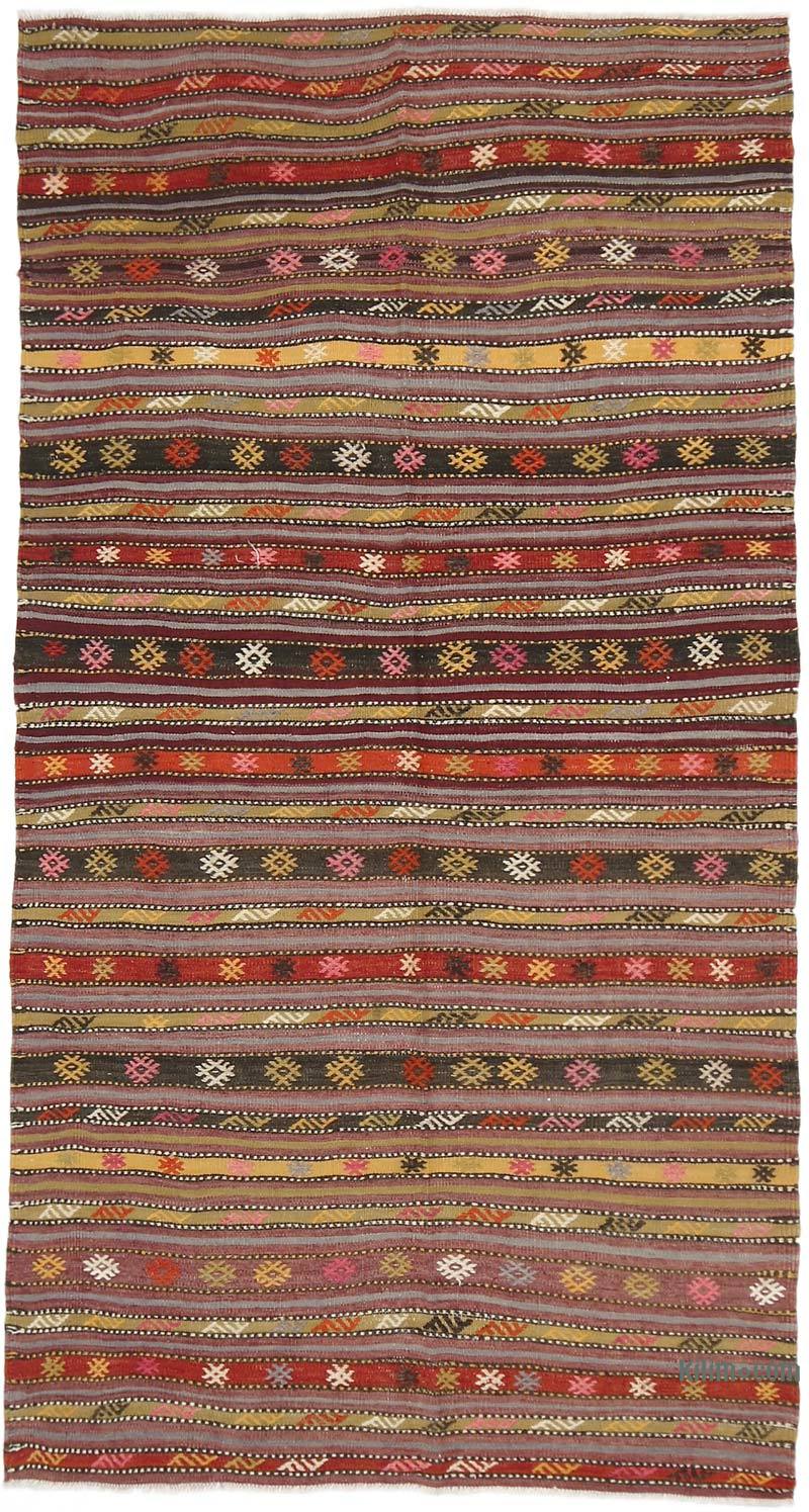 Vintage Antalya Kilim Rug - 3' 11" x 7' 7" (47" x 91") - K0064379