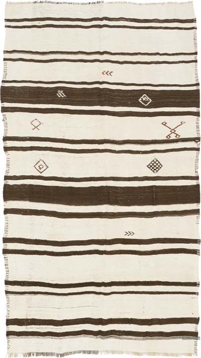 Vintage Anatolian Hemp Kilim Rug - 5' 11" x 10' 6" (71" x 126")