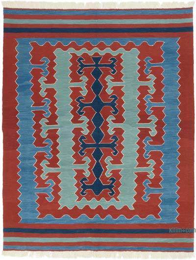 New Handwoven Turkish Kilim Rug - 6' 3" x 7' 10" (75" x 94")