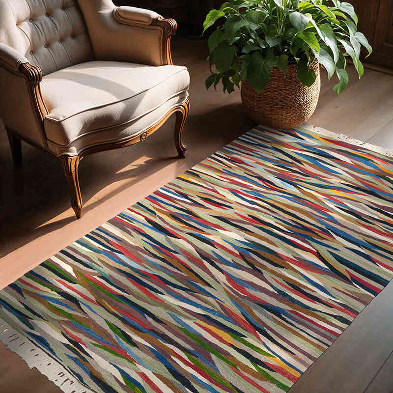 Nueva Alfombra Turca Kilim - 130 cm x 180 cm - K0064410