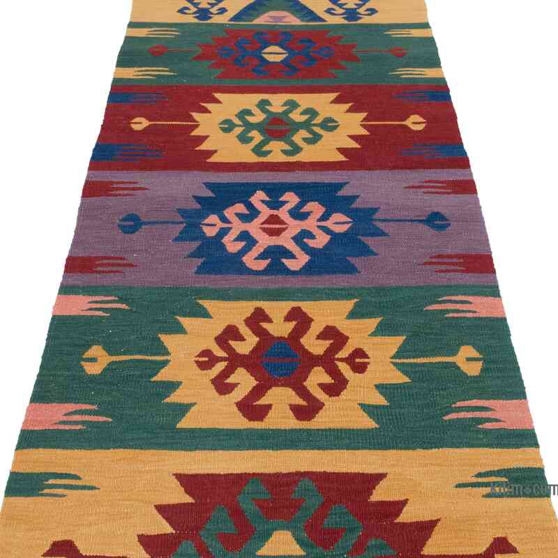 Yeni Kök Boya El Dokuma Kilim - 87 cm x 310 cm - K0064428