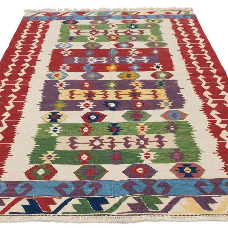 New Handwoven Turkish Kilim Rug - 4'  x 5' 11" (48" x 71") - K0064467