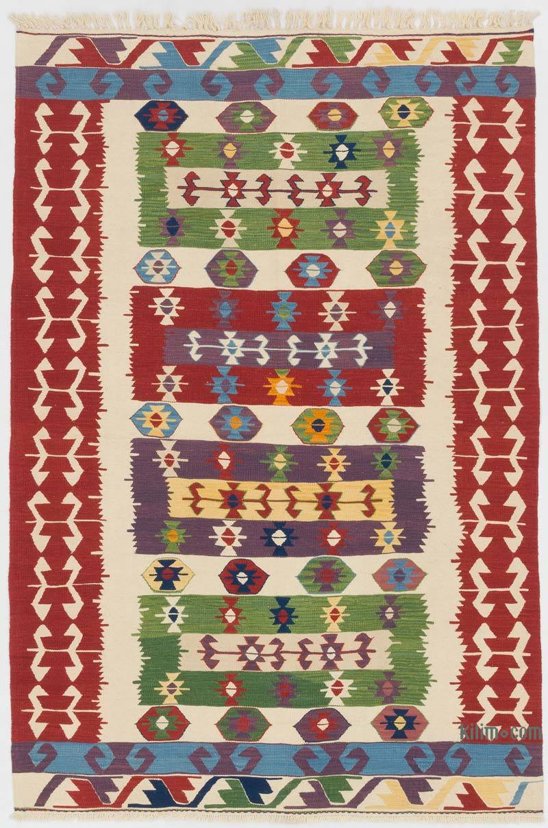 New Handwoven Turkish Kilim Rug - 4'  x 5' 11" (48" x 71") - K0064467