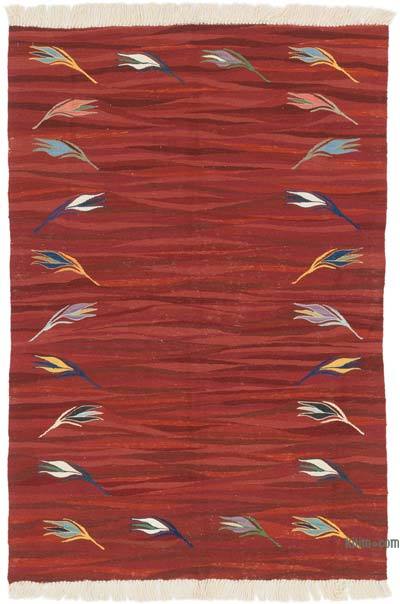 New Handwoven Turkish Kilim Rug - 4' 1" x 6'  (49" x 72")