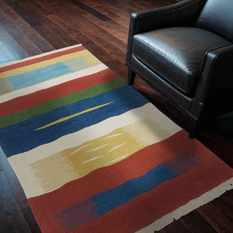 Nueva Alfombra Turca Kilim - 125 cm x 185 cm - K0064482