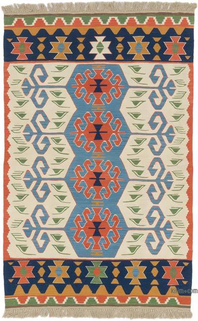 New Handwoven Turkish Kilim Rug - 3' 4" x 5' 3" (40" x 63")