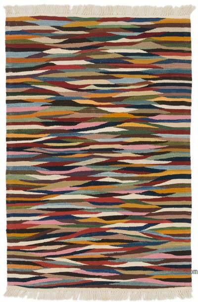 New Handwoven Turkish Kilim Rug - 3' 3" x 4' 11" (39" x 59")