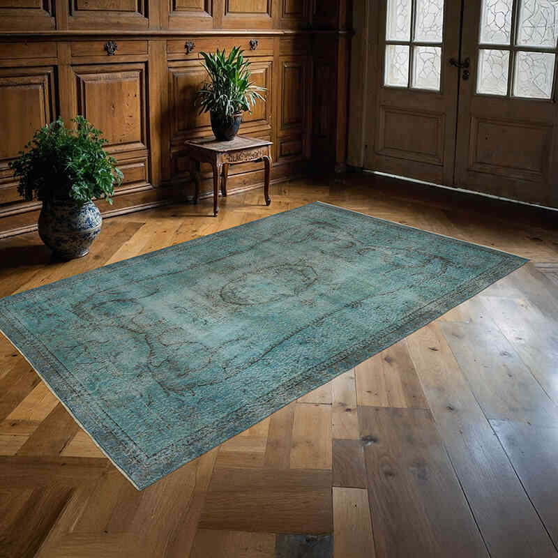 Alfombra Turca Vintage Sobre-teñida - 160 cm x 262 cm - K0064494