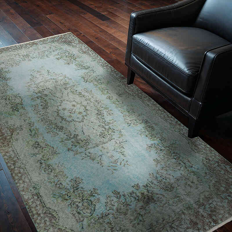 Alfombra Turca Vintage Sobre-teñida - 118 cm x 209 cm - K0064499