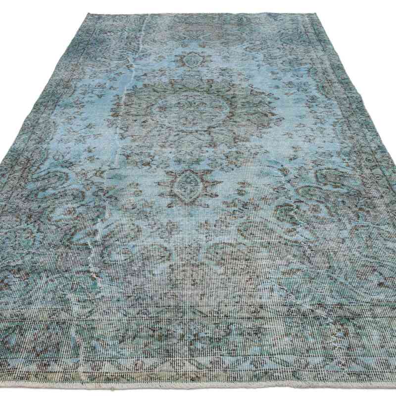 Over-dyed Vintage Hand-Knotted Turkish Rug - 4' 7" x 8' 9" (55" x 105") - K0064501