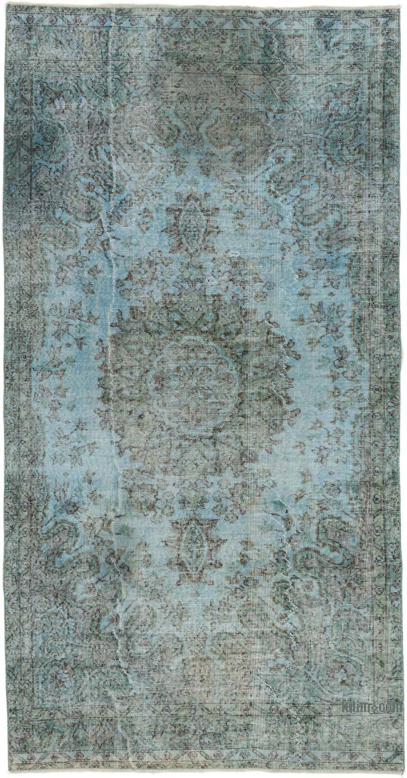 Over-dyed Vintage Hand-Knotted Turkish Rug - 4' 7" x 8' 9" (55" x 105") - K0064501