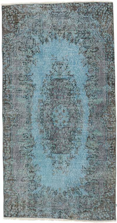 Alfombra Turca Vintage Sobre-teñida - 115 cm x 220 cm