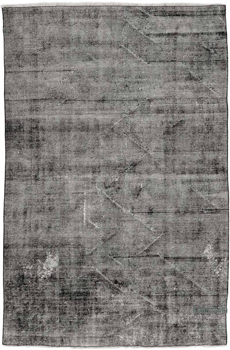 Over-dyed Vintage Hand-Knotted Turkish Rug - 5' 2" x 7' 9" (62" x 93") - K0064530