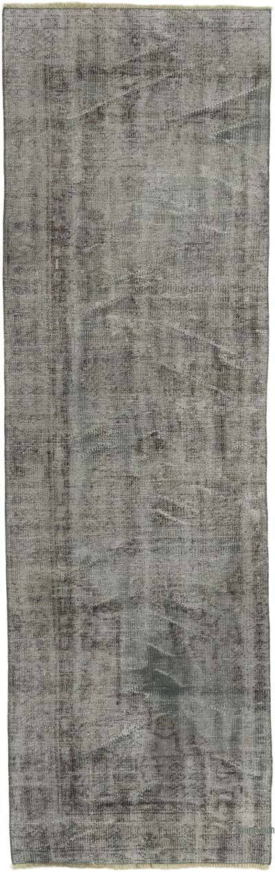 Over-dyed Vintage Hand-Knotted Turkish Runner - 2' 10" x 8' 11" (34" x 107")