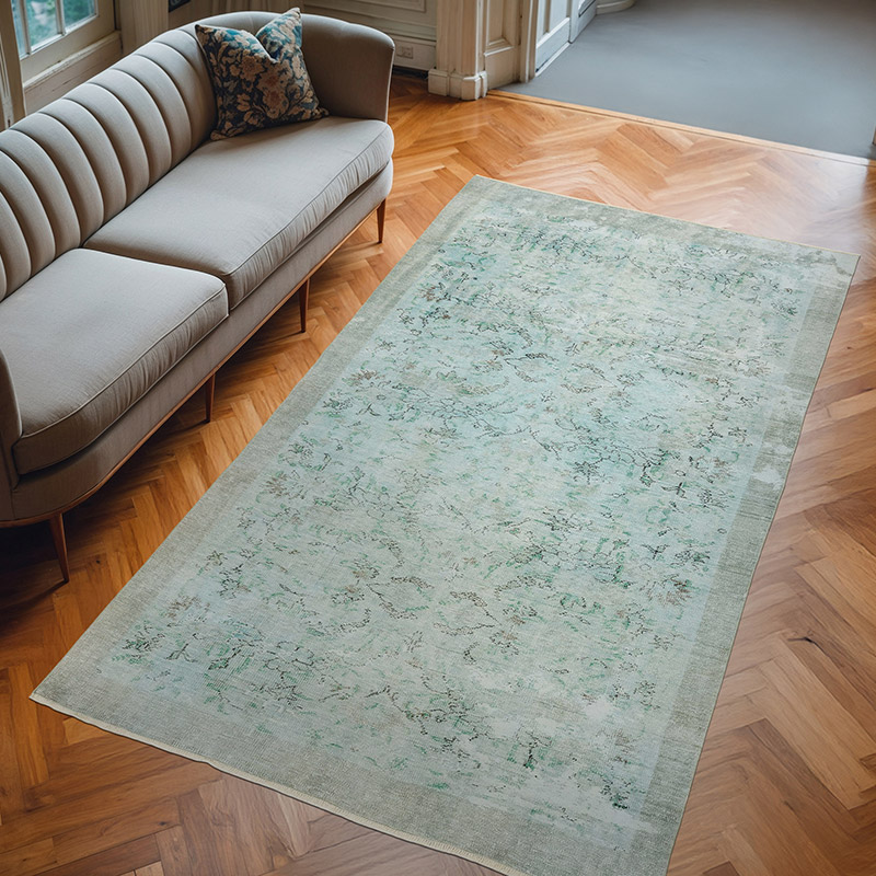 Over-dyed Vintage Hand-Knotted Turkish Rug - 6'  x 10' 2" (72" x 122") - K0064600