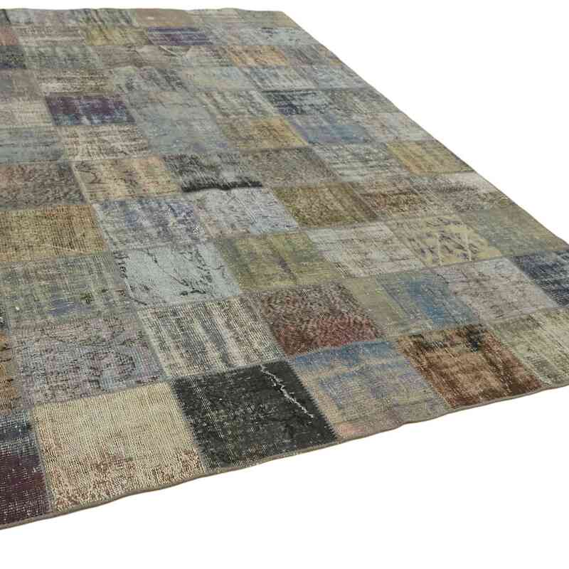 Patchwork Hand-Knotted Turkish Rug - 8' 2" x 11'  (98" x 132") - K0064638