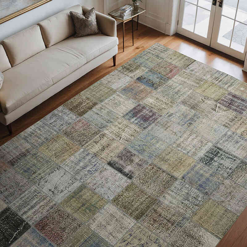 Patchwork El Dokuma Halı - 249 cm x 336 cm - K0064638