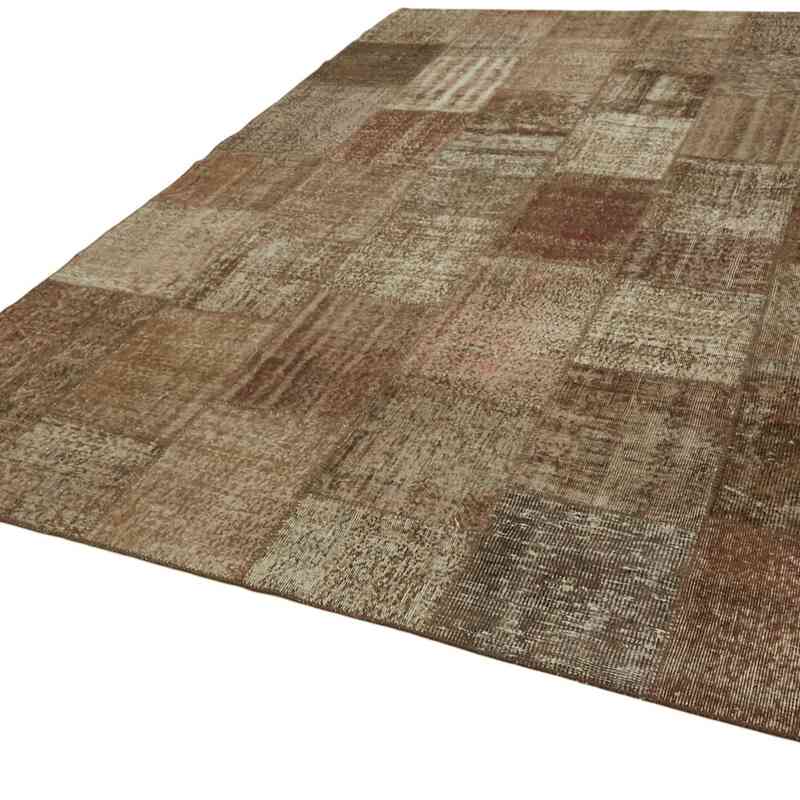 Patchwork Hand-Knotted Turkish Rug - 8' 2" x 11' 6" (98" x 138") - K0064641
